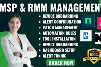 setup and automate msp rmm tools atera ninjaone pulseway n able for IT support