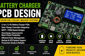 build battery charger pcb for lithium ion, solar, and backup systems
