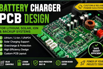 build battery charger pcb for lithium solar, ion and backup systems