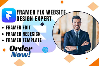 design a clean and responsive website using framer