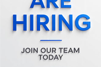 design a hiring poster for instagram and linkedin