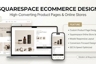 design high converting squarespace e commerce product pages and online store