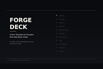 design a professional pitch deck from your notes
