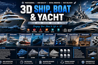 custom boat and ship models for printing 3d yacht and naval architecture design