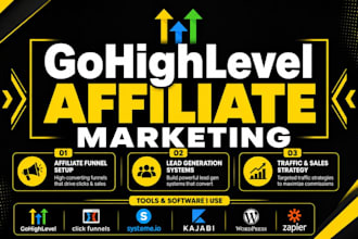 setup ghl affilate marketing gohighlevel leaddyno zapier samcart tapfiliate