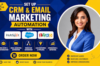 setup hubspot CRM and zoho email marketing automation