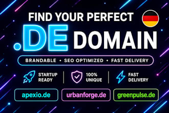 find brandable de domain names for your business