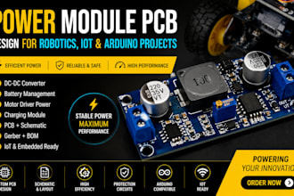design power module pcb for robotics, iot and  arduino projects