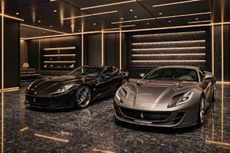 design 3d car showroom moto,home car ,room, car valet