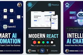 design and dev futuristic ai web app with premium animations