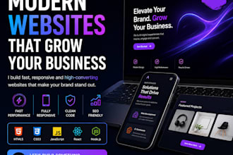 develop a modern frontend and backend website