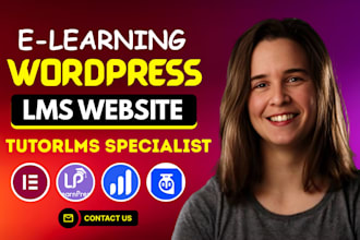 build wordpress elearning lms website with learndash, learnpress