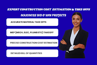 do mep takeoff, electrical estimation and plumbing bill of quantities