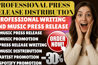 do press release distribution with professional writing and music press release