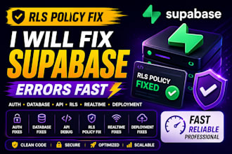 fix any error in your supabase website