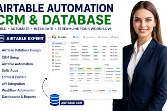build airtable automation softr airtable apps CRM database design integration