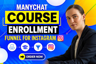 build a manychat course enrollment funnel for instagram dm