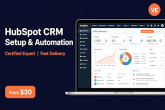 setup hubspot crm, hubspot email design, hubspot automation, hubspot integration