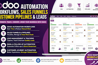 build odoo automation workflows sales funnels and customer pipelines and leads