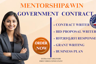 help you with government contract registration, sam gov, and bid proposal