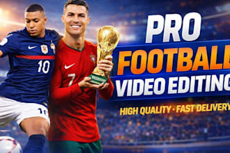 edit football highlights and cinematic player story videos, football video