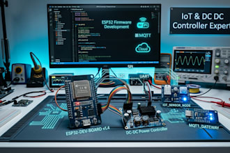 develop esp32 iot firmware for dc dc controllers and smart devices