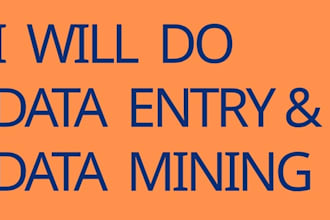 do data entry, datamining, web scrapng, and web research online