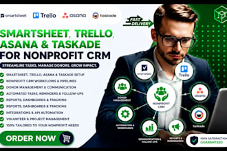 build smartsheet trello asana taskade for your nonprofit crm