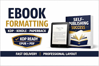do kdp book formatting ebook design format book  design profreading kindle ebook