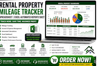 build rental property mileage tracker spreadsheet excel automated reports sheet