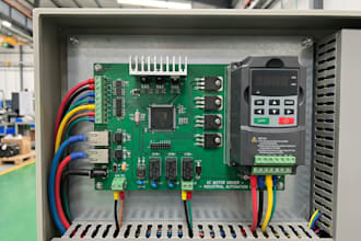 develop microcontroller pcb with ac motor driver and industrial automation