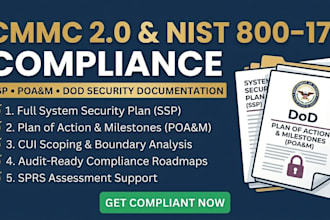 write cmmc 2 0 system security plan ssp and poam for dod compliance