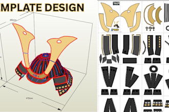 build pepakura 3d cosplay helmet custom 3d armor in eva foam cosplay pattern
