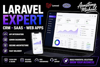 build custom laravel CRM, saas platform, dashboard, and PHP web app