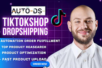 setup automated tiktokshop dropshipping with autods winning product with seo