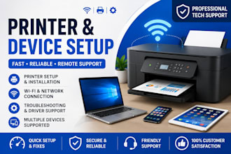 help set up your printer scanner or home devices remotely