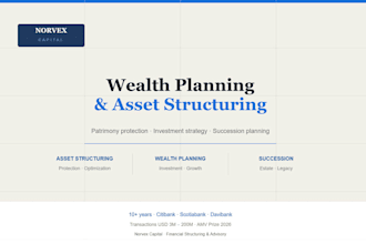 deliver a comprehensive wealth planning and asset structuring report