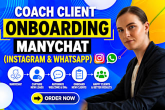 set up manychat onboarding automation for coaches on instagram