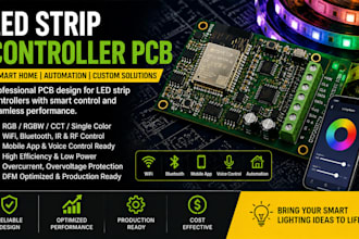 design led strip controller pcb for smart home and automation