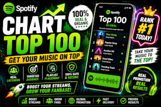 chart your spotify music and organic spotify growth to top 100 spotify chart