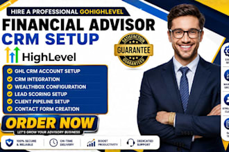 build financial advisor crm ghl wealthbox lead scoring client retention workflow