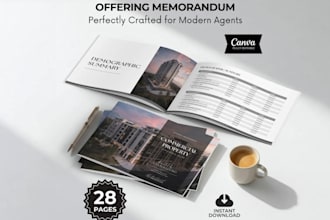 design or redesign commercial real estate offering memorandum brochure or om