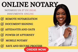 provide fast, secure remote online notary services for legal documents and usps