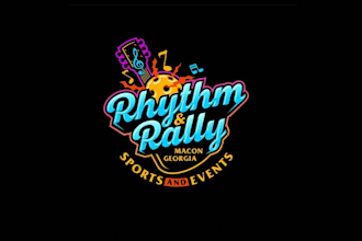 design music meets pickle ball cool musical sports facility logo