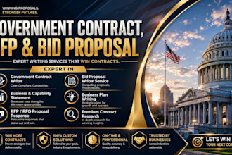 write rfp rfq bid proposals and government contracts