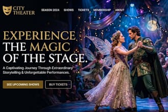 build squarespace theater website modelling streaming voice actor film website