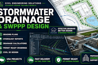 do stormwater drainage design, swppp, grading plan and hydrology report