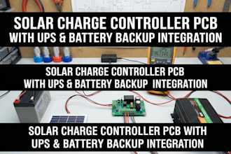 build solar charge controller pcb with ups power and battery backup integration