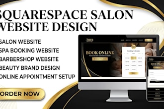 design squarespace salon, spa or barbershop booking website