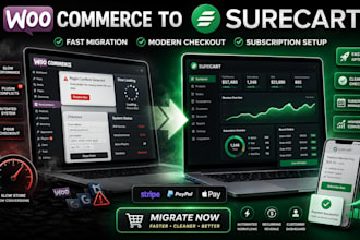 migrate woocommerce store to surecart with modern checkout subscriptions systems
